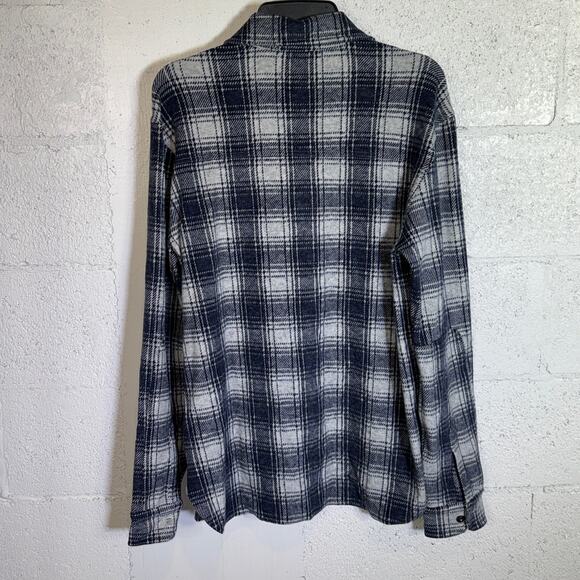Polo Ralph Lauren Classic Fit Plaid Flannel Workshirt, Navy Medium $198 - Picture 4 of 12